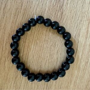 Black Beaded Bracelet